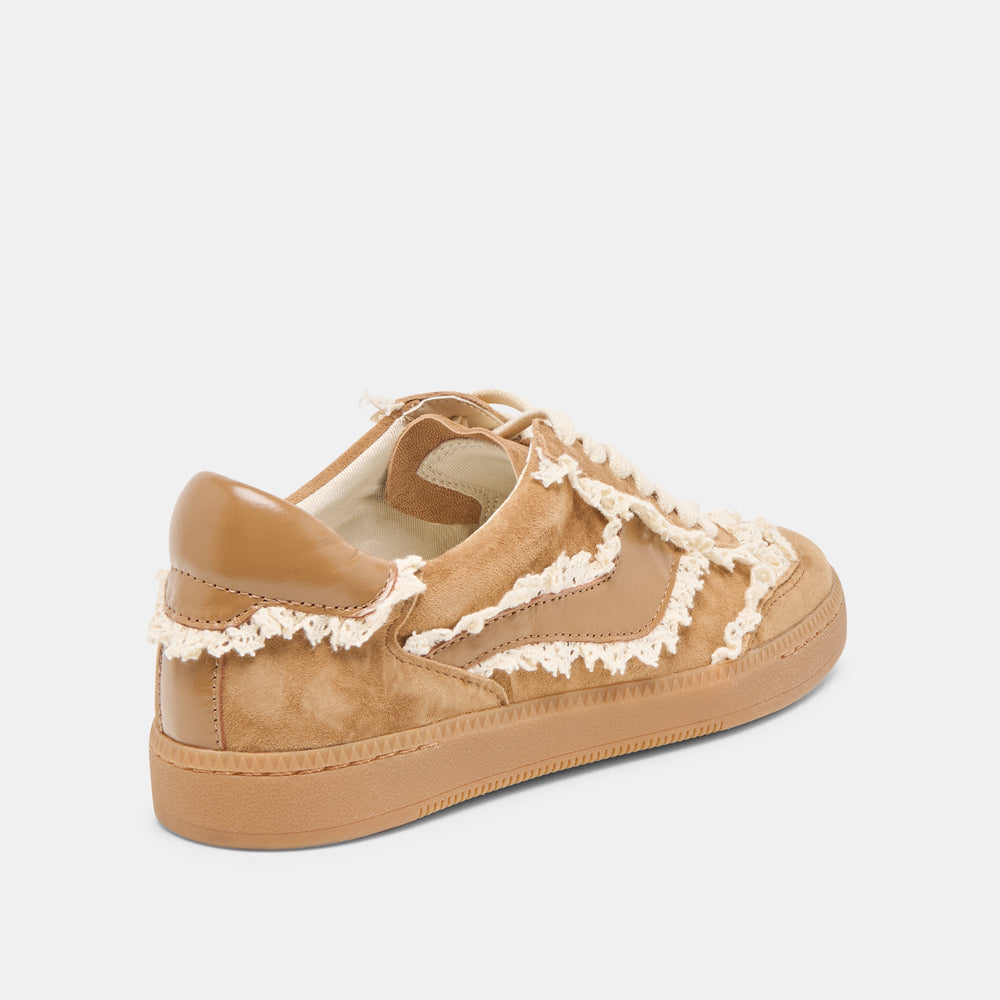 Notice Lace Lt Brown Suede Sneakers | Women Dolce Vita