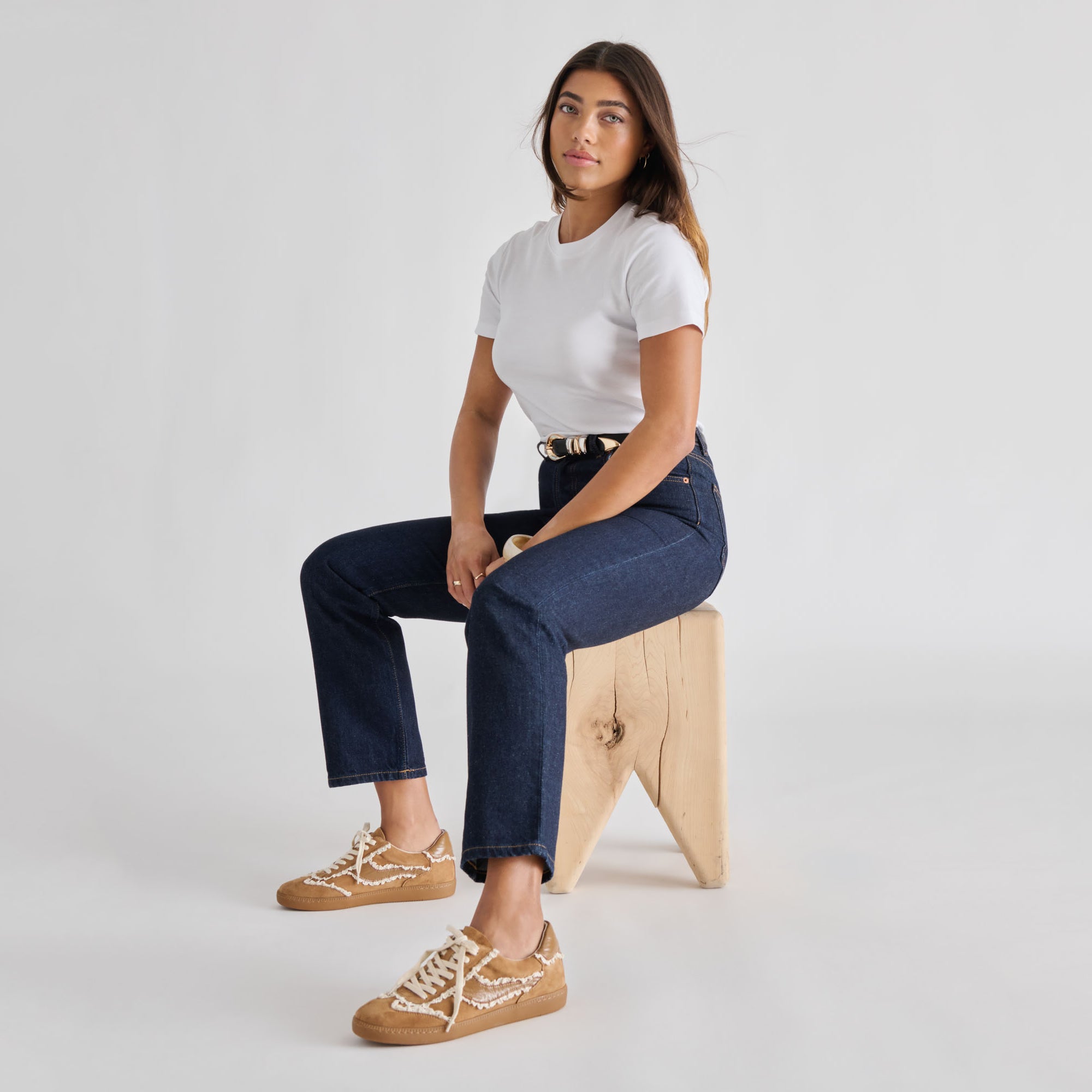 Notice Lace Lt Brown Suede Sneakers | Women Dolce Vita
