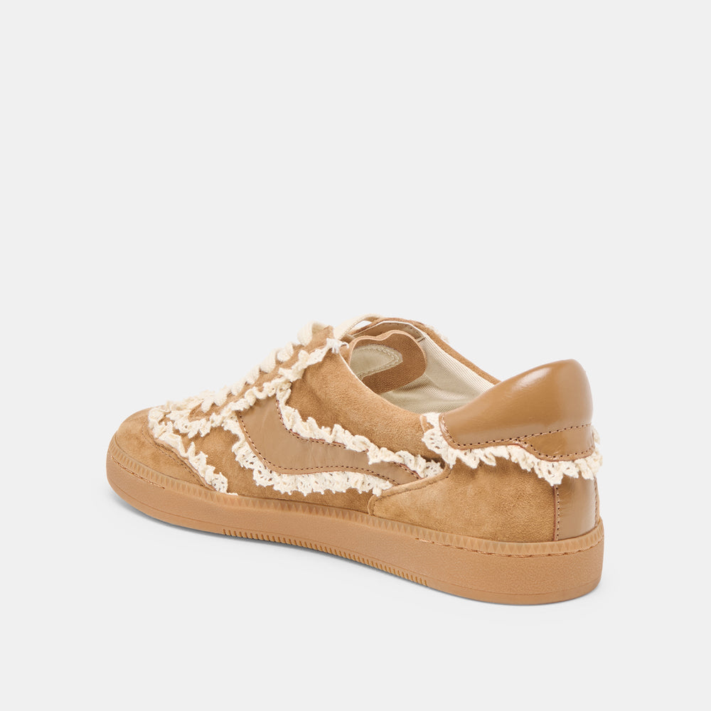 Notice Lace Lt Brown Suede Sneakers | Women Dolce Vita