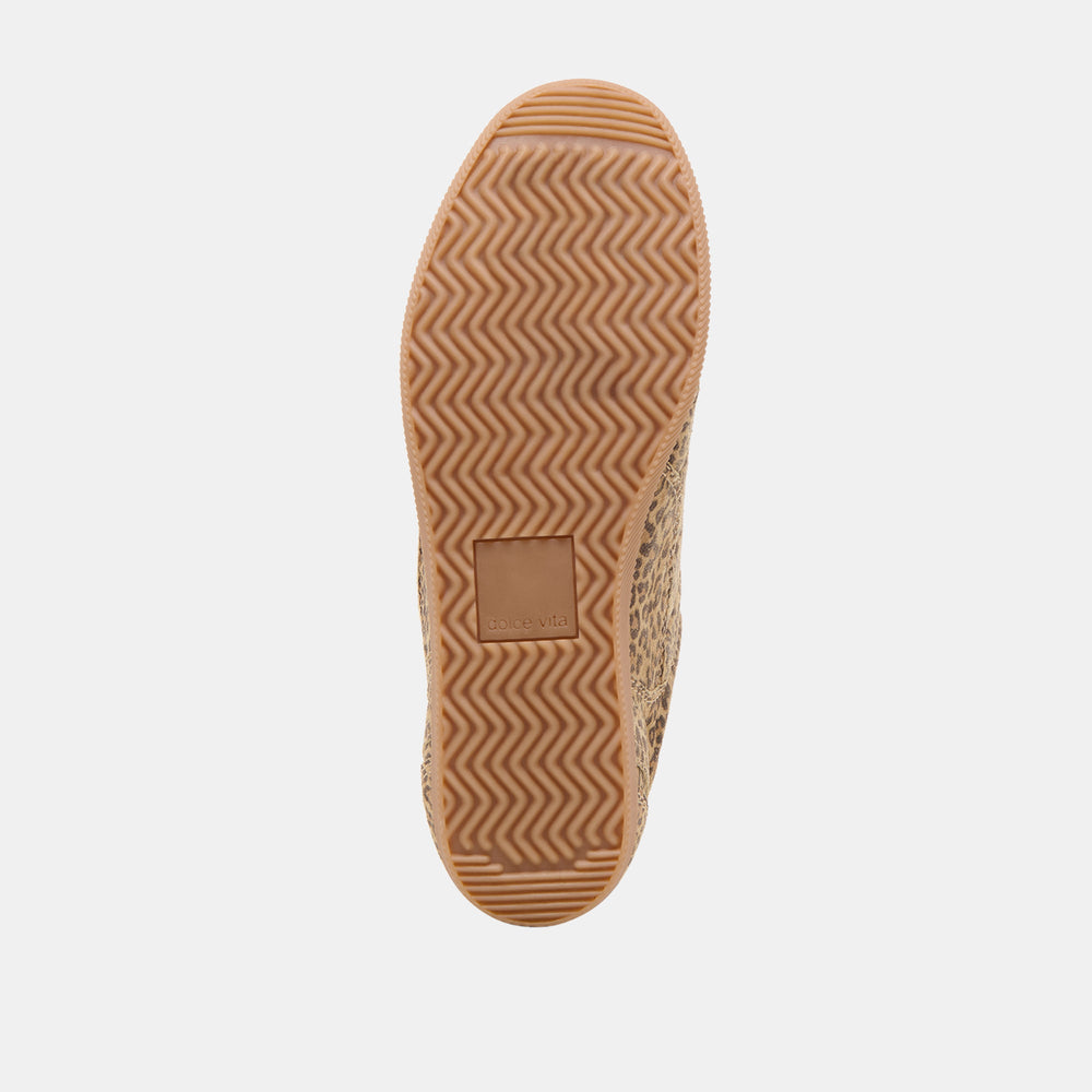 Laini Tan Leopard Printed Suede Sneakers | Dolce Vita Women