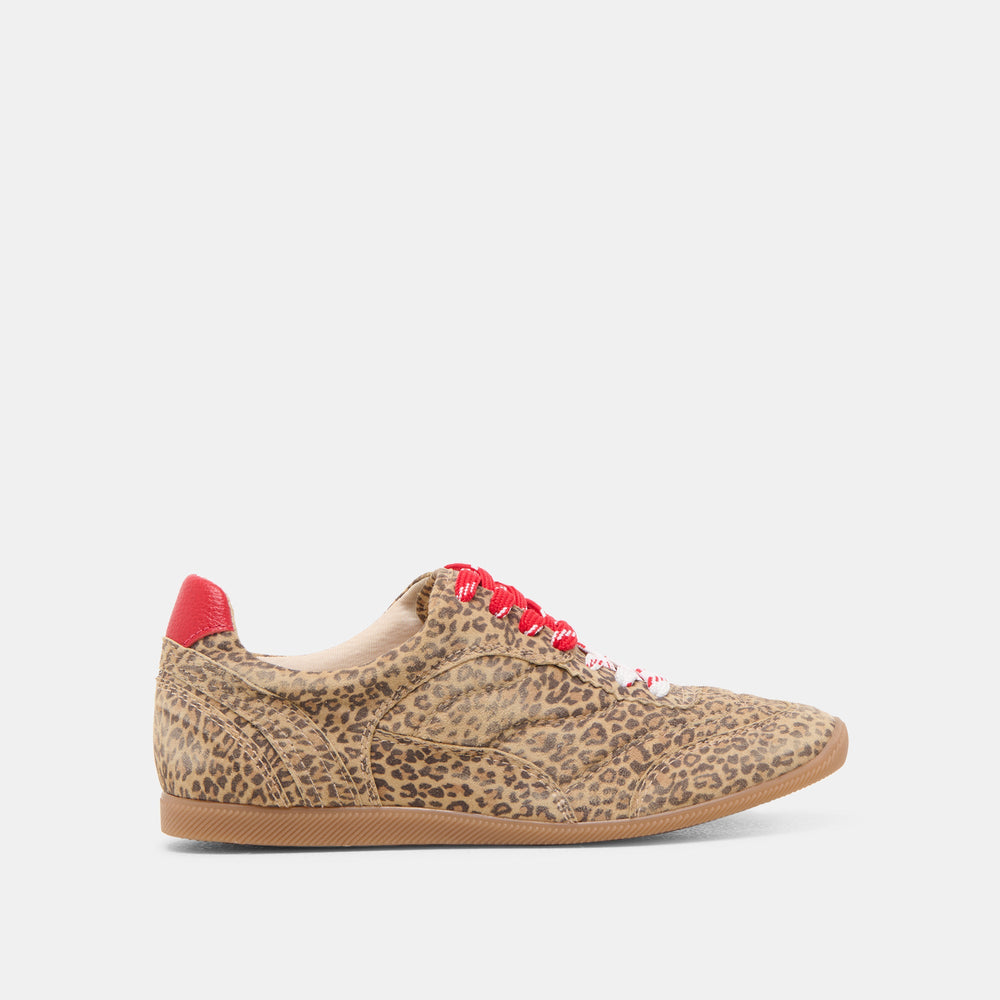 Laini Tan Leopard Printed Suede Sneakers | Dolce Vita Women