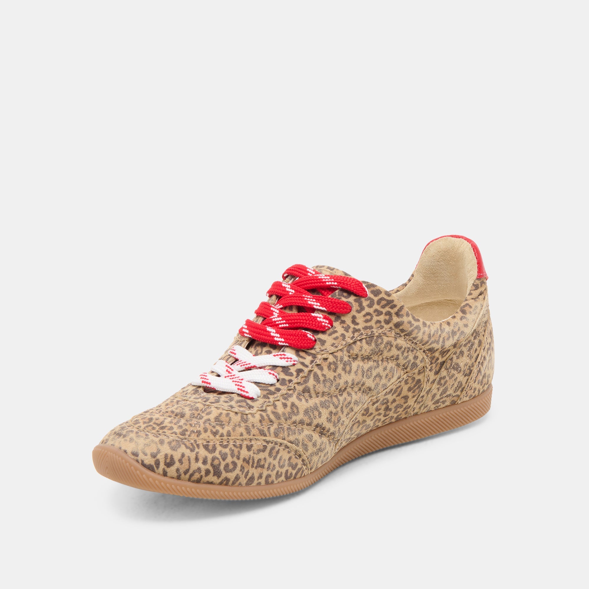 Laini Tan Leopard Printed Suede Sneakers | Dolce Vita Women