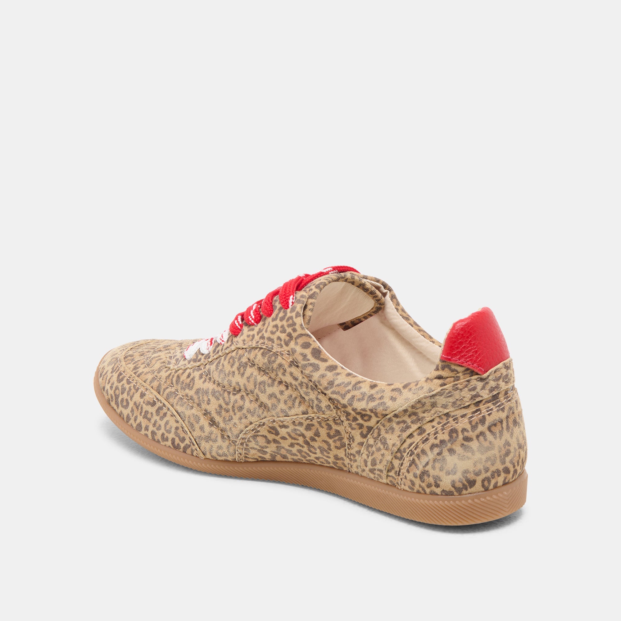 Laini Tan Leopard Printed Suede Sneakers | Dolce Vita Women