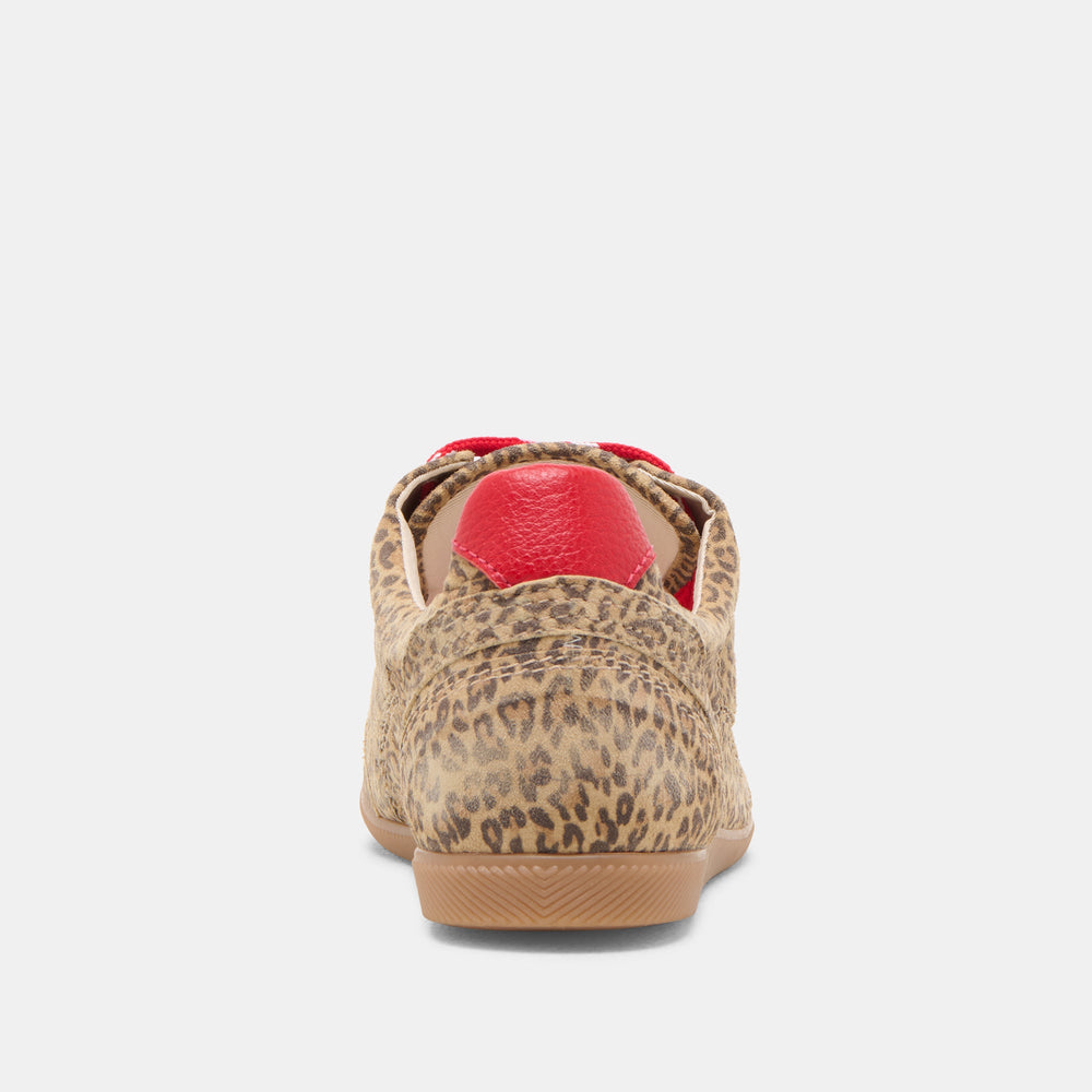 Laini Tan Leopard Printed Suede Sneakers | Dolce Vita Women