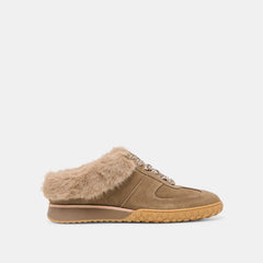 Izzey Plush Olive Suede Sneakers | Dolce Vita Women