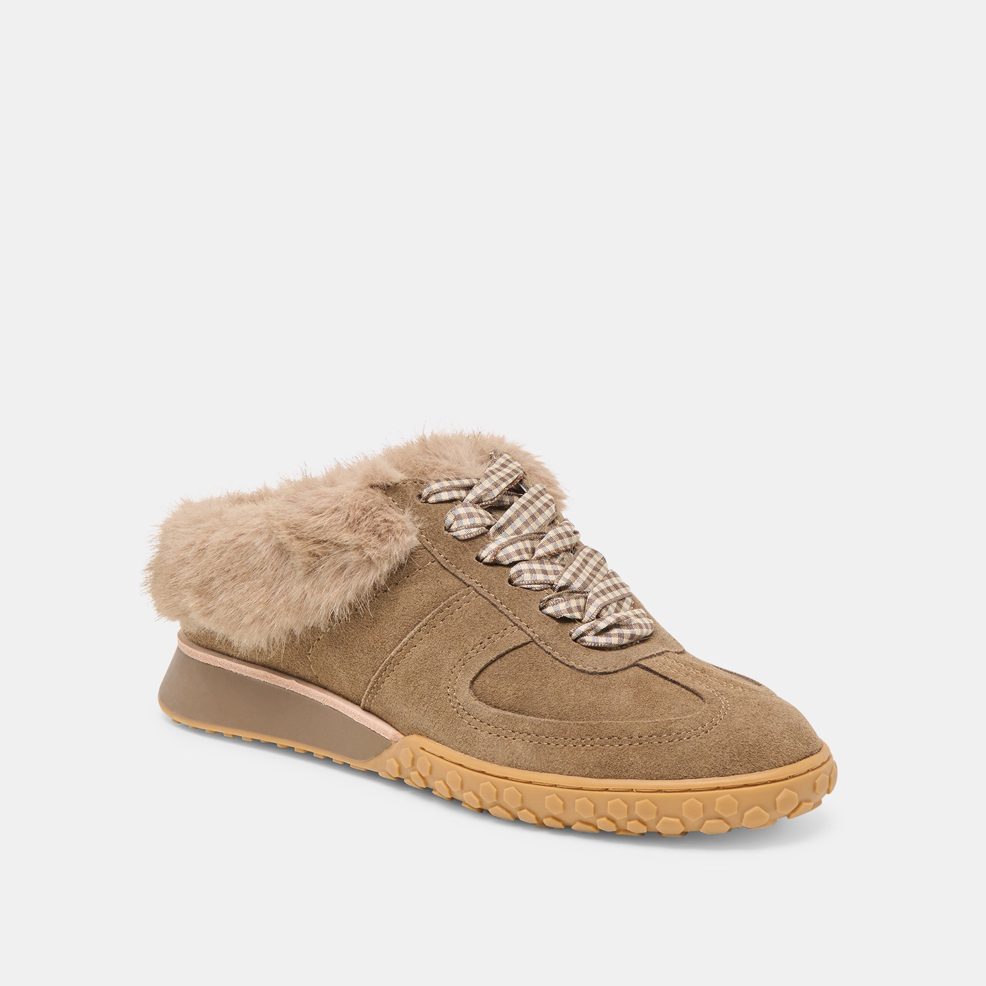 Izzey Plush Olive Suede Sneakers | Dolce Vita Women