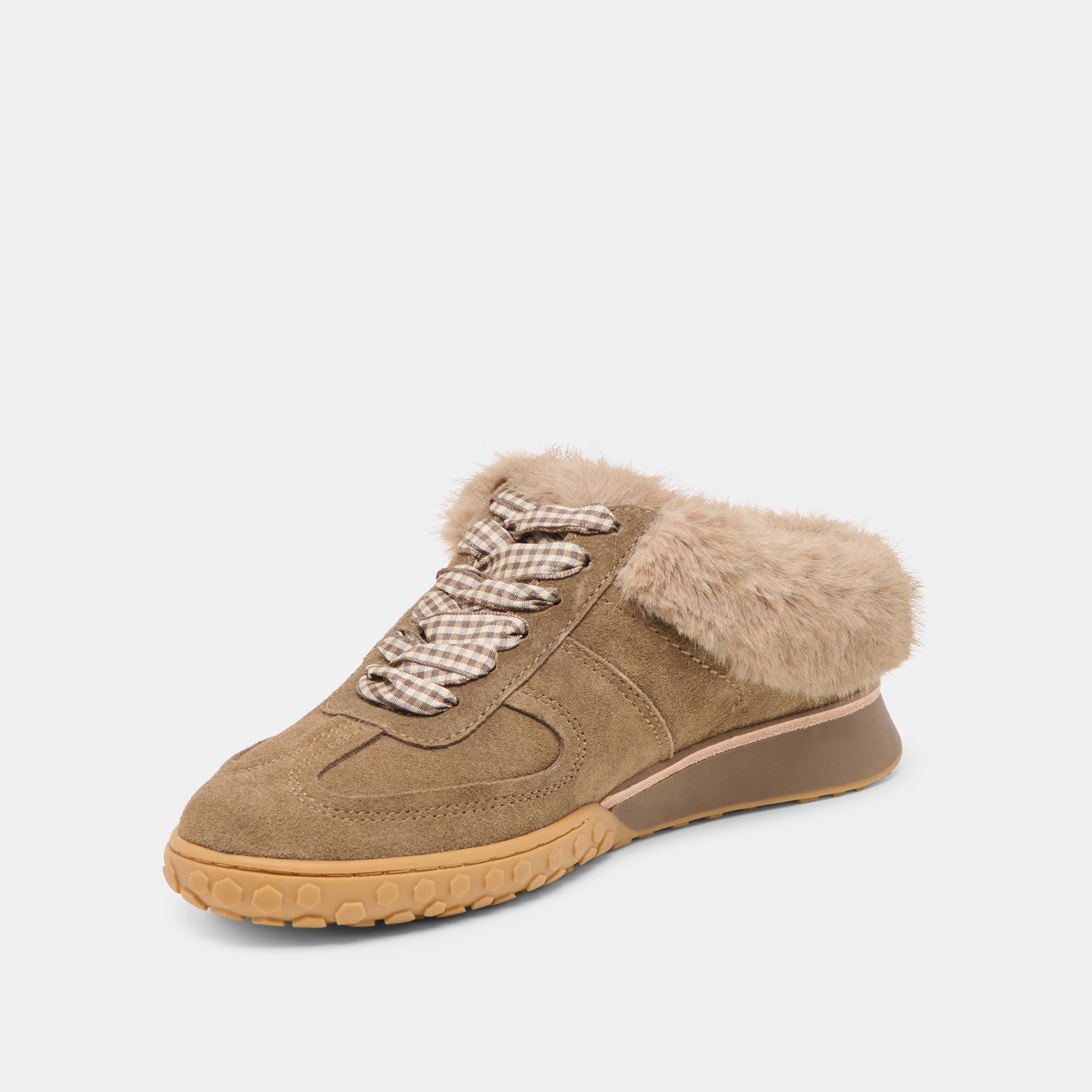 Izzey Plush Olive Suede Sneakers | Dolce Vita Women