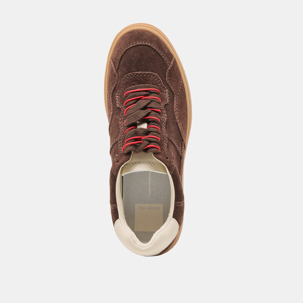 Naomy H2O Waterproof Dk Brown Suede Sneakers | Dolce Vita Women