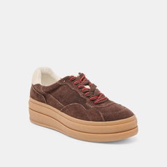 Naomy H2O Waterproof Dk Brown Suede Sneakers | Dolce Vita Women