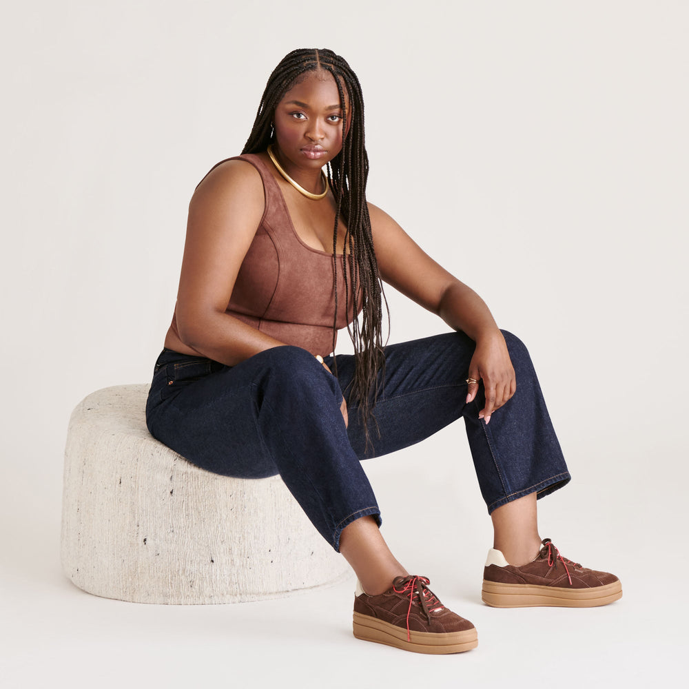 Naomy H2O Waterproof Dk Brown Suede Sneakers | Dolce Vita Women