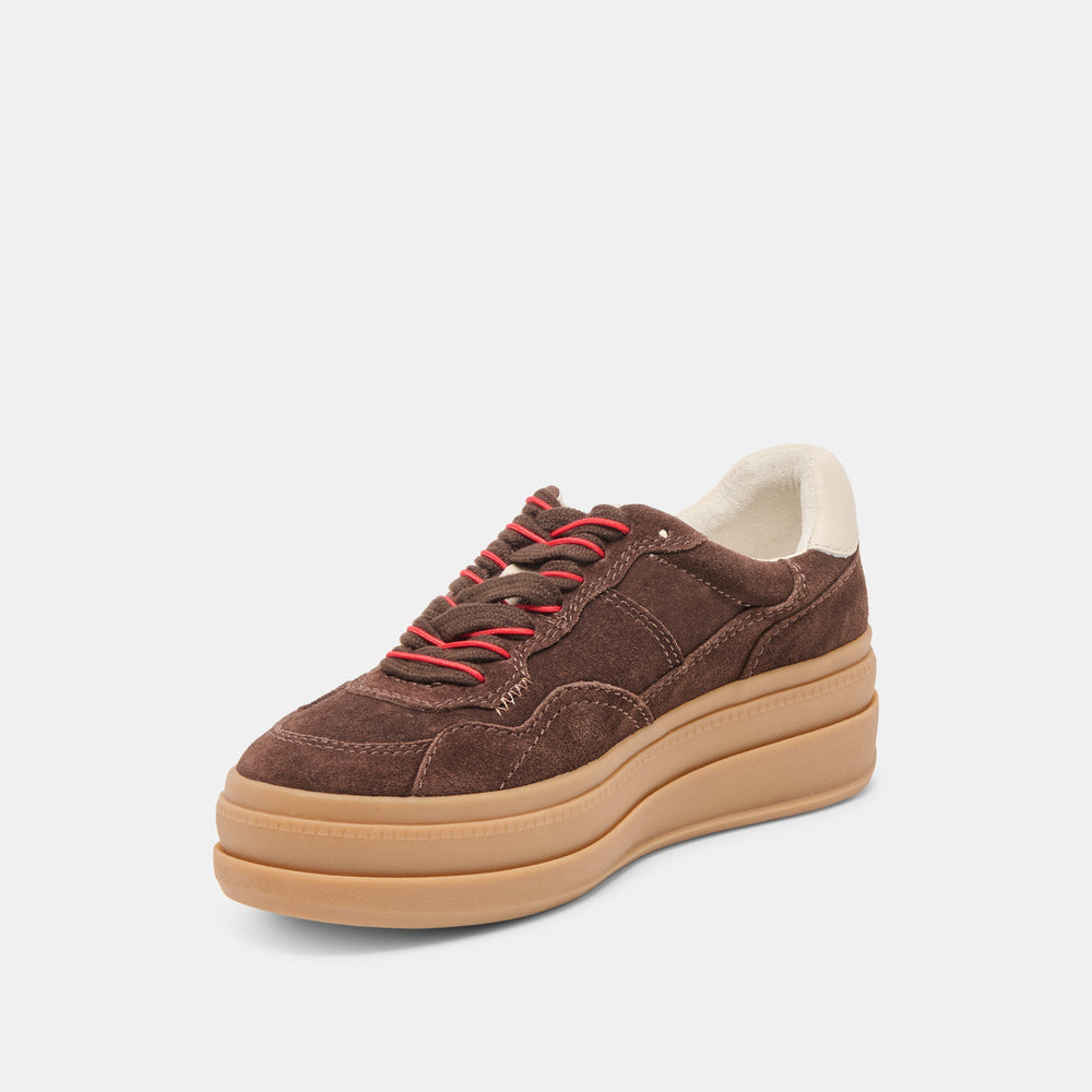Naomy H2O Waterproof Dk Brown Suede Sneakers | Dolce Vita Women