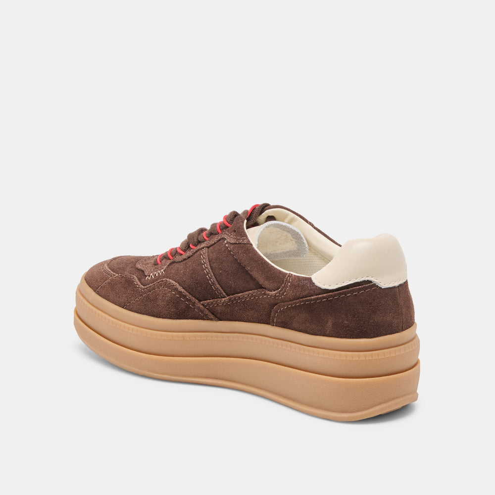 Naomy H2O Waterproof Dk Brown Suede Sneakers | Dolce Vita Women