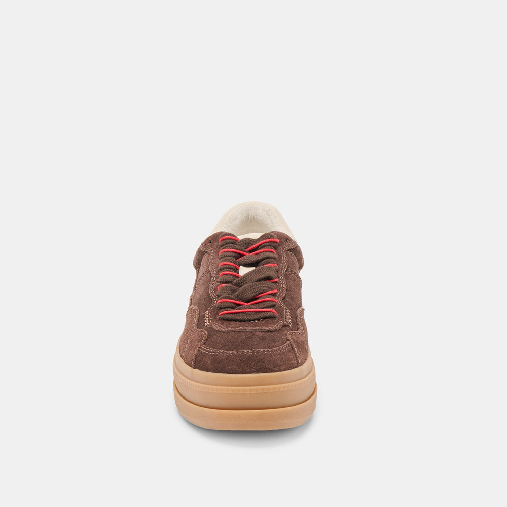 Naomy H2O Waterproof Dk Brown Suede Sneakers | Dolce Vita Women