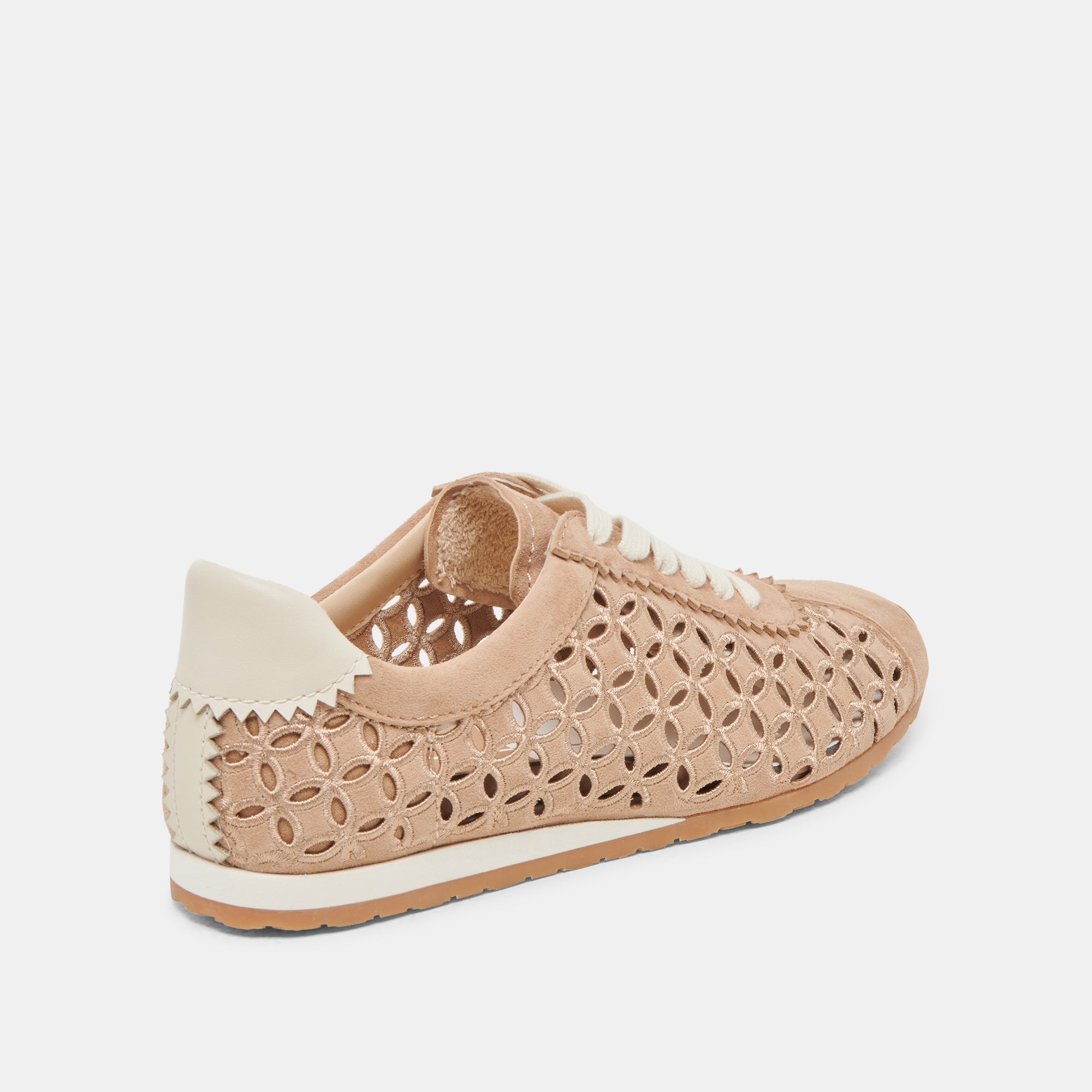 DANIE EYELET PERF SNEAKERS CAMEL SUEDE | Women Dolce Vita