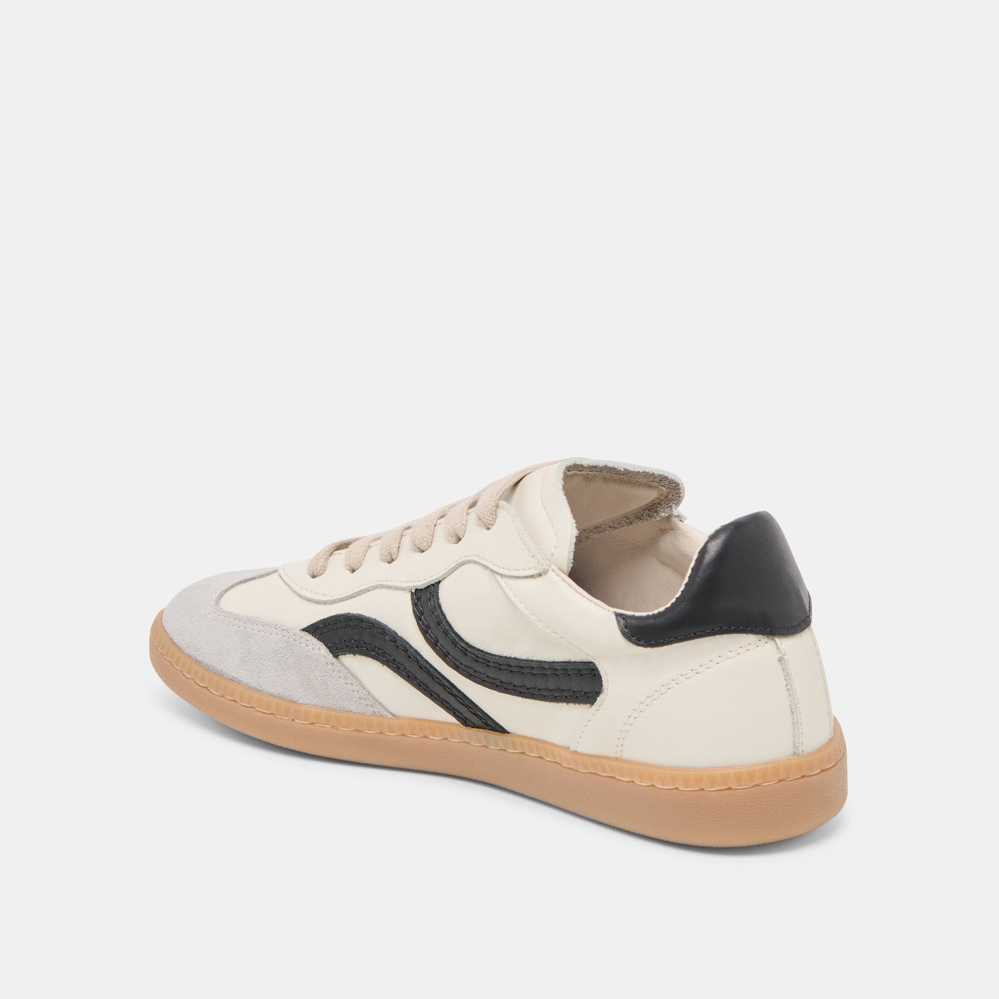 Rebel White Black Leather Sneakers | Women Dolce Vita