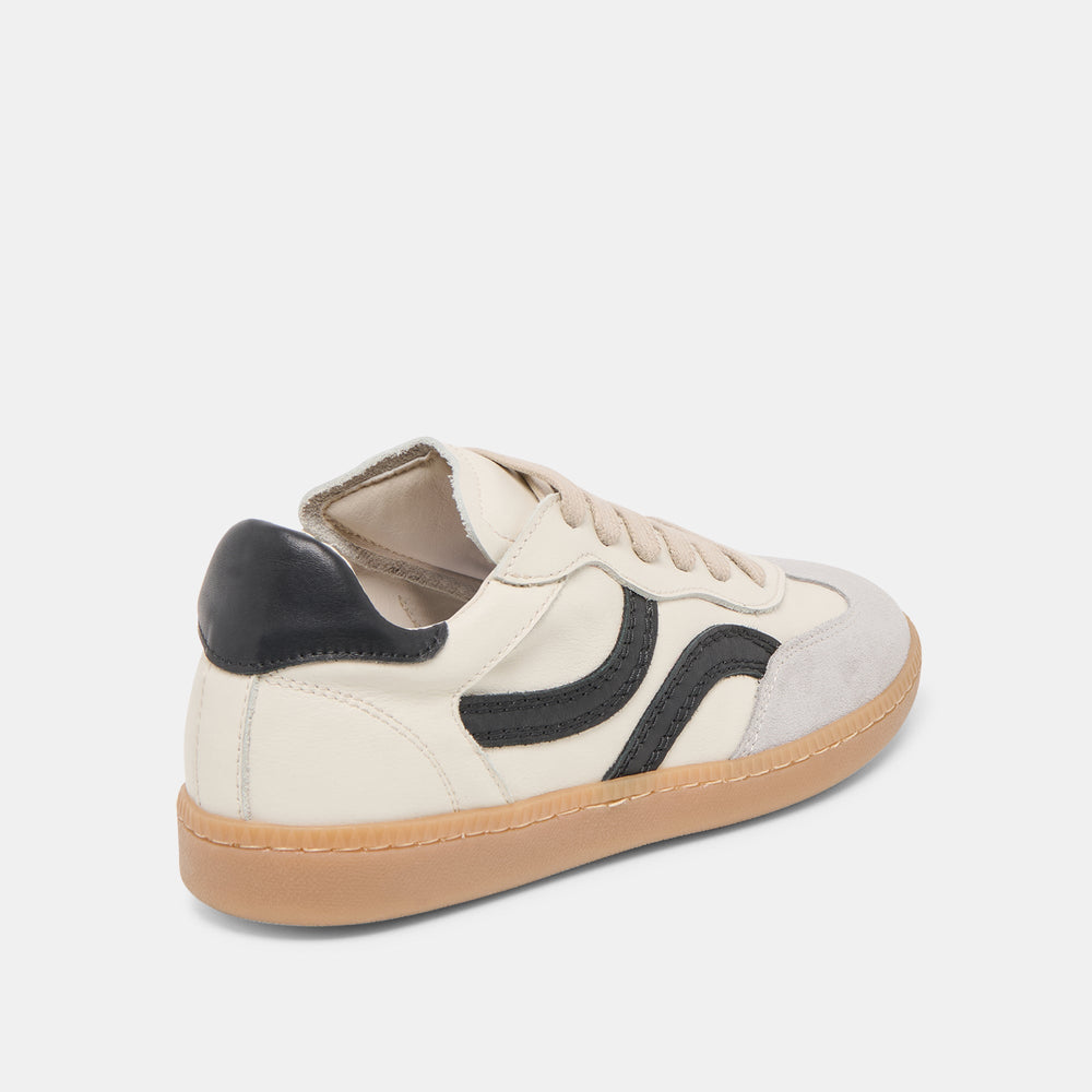 Rebel White Black Leather Sneakers | Women Dolce Vita