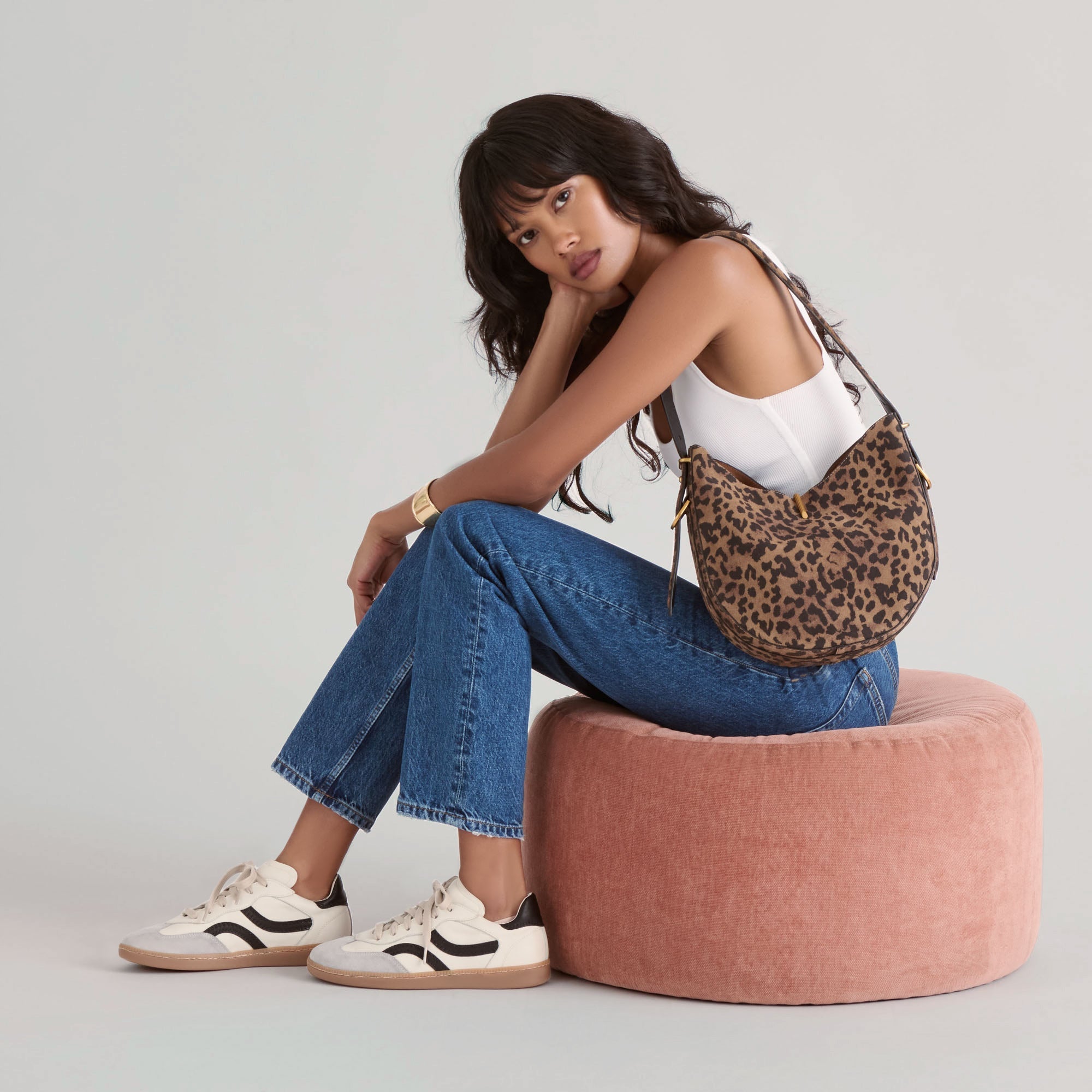 Rebel White Black Leather Sneakers | Women Dolce Vita