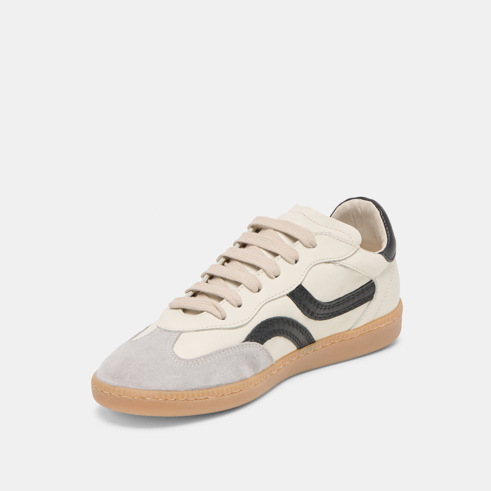 Rebel White Black Leather Sneakers | Women Dolce Vita