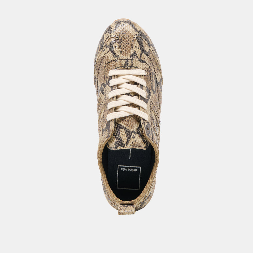 Viper Snake Print Embossed Leather Sneakers | Women Dolce Vita