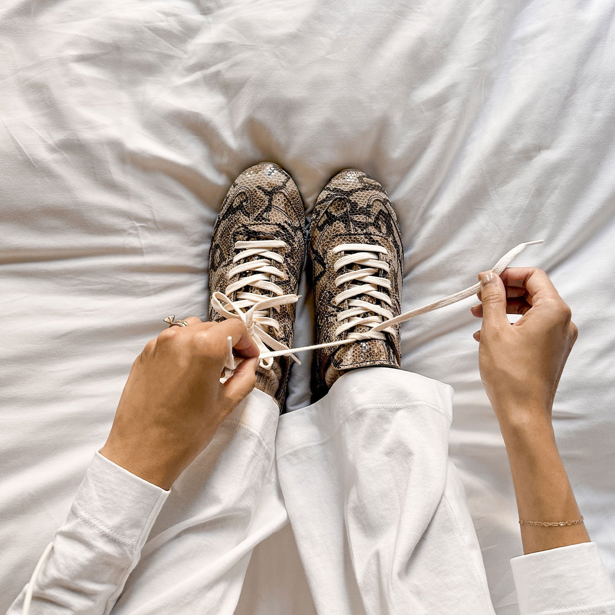 Viper Snake Print Embossed Leather Sneakers | Women Dolce Vita