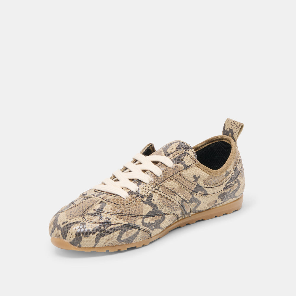 Viper Snake Print Embossed Leather Sneakers | Women Dolce Vita