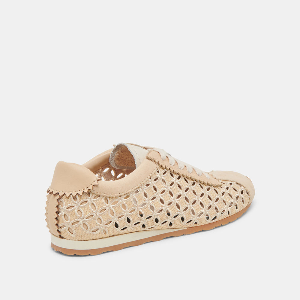 DANIE EYELET PERF SNEAKERS LT NATURAL RAFFIA | Dolce Vita Women