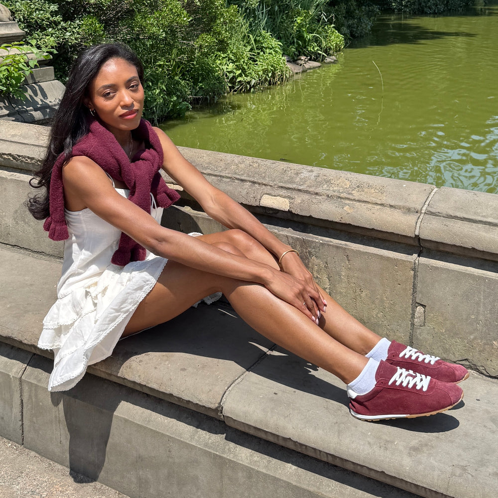 Serina Burgundy Suede Sneakers | Women Dolce Vita