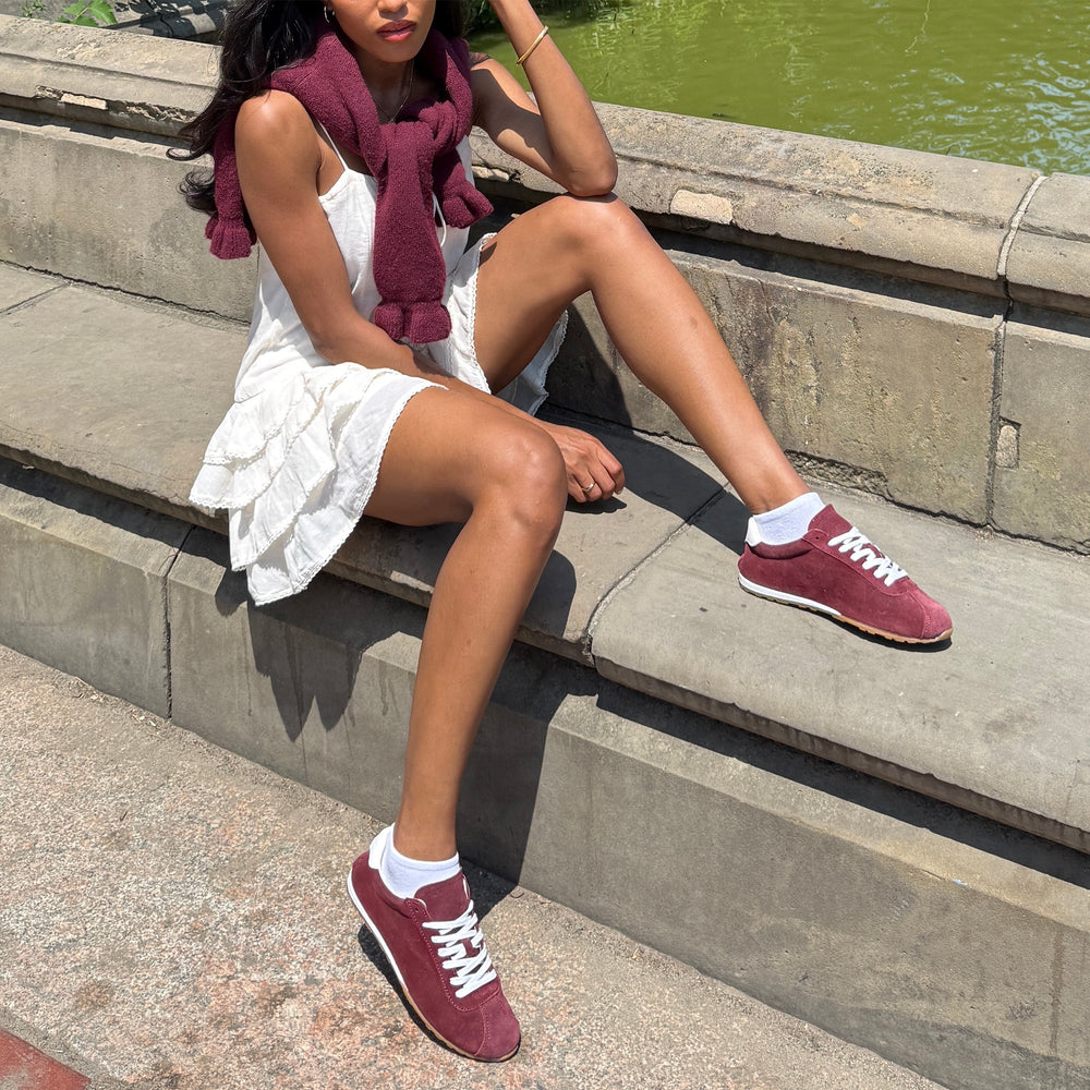 Serina Burgundy Suede Sneakers | Women Dolce Vita