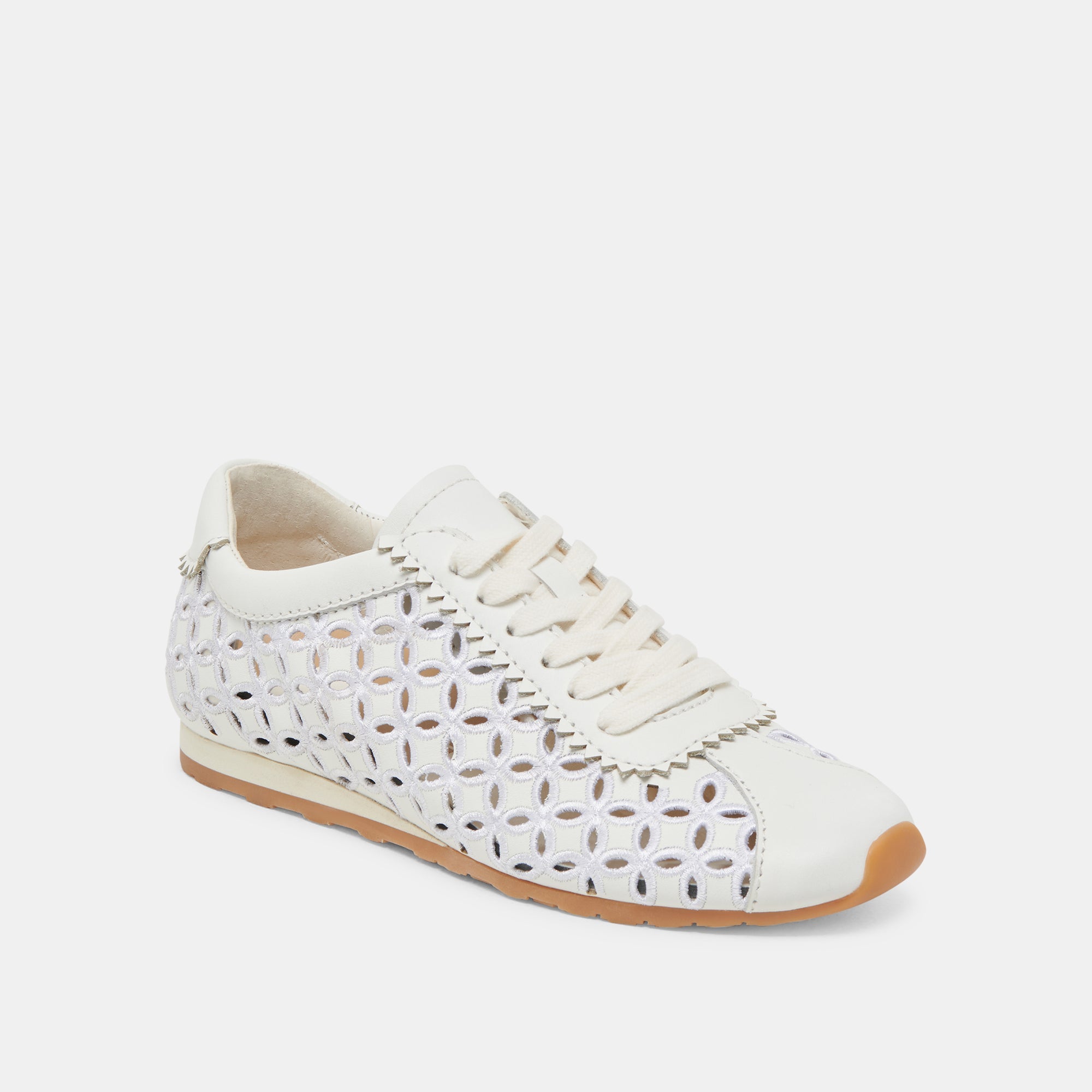 DANIE EYELET PERF SNEAKERS TRUE WHITE LEATHER | Dolce Vita Women