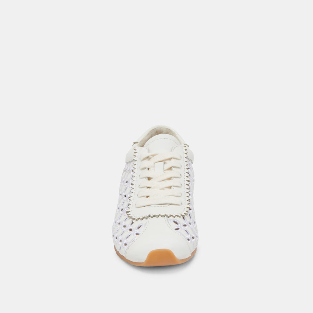 DANIE EYELET PERF SNEAKERS TRUE WHITE LEATHER | Dolce Vita Women