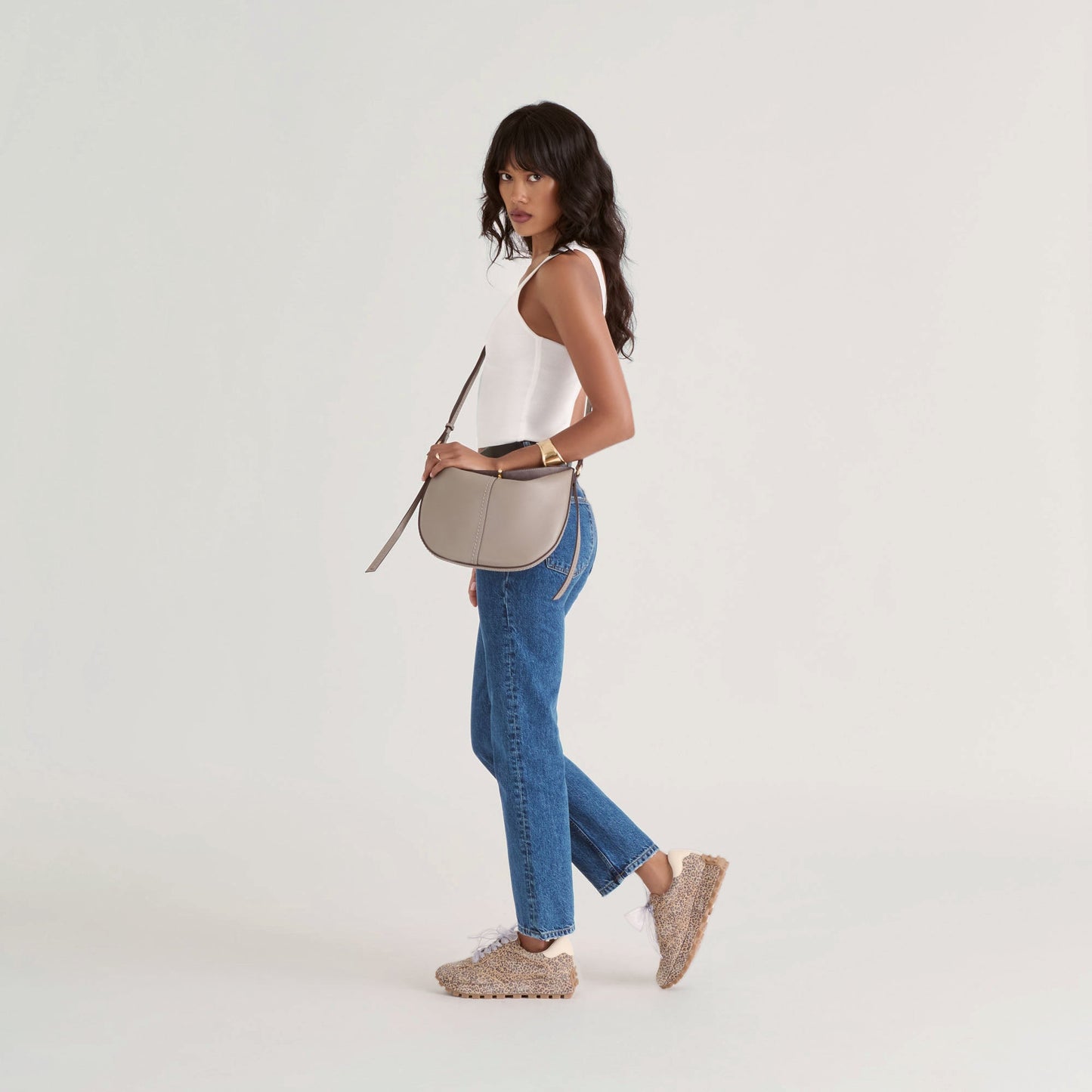 Tricia Tan Leopard Printed Suede Sneakers - Dolce Vita