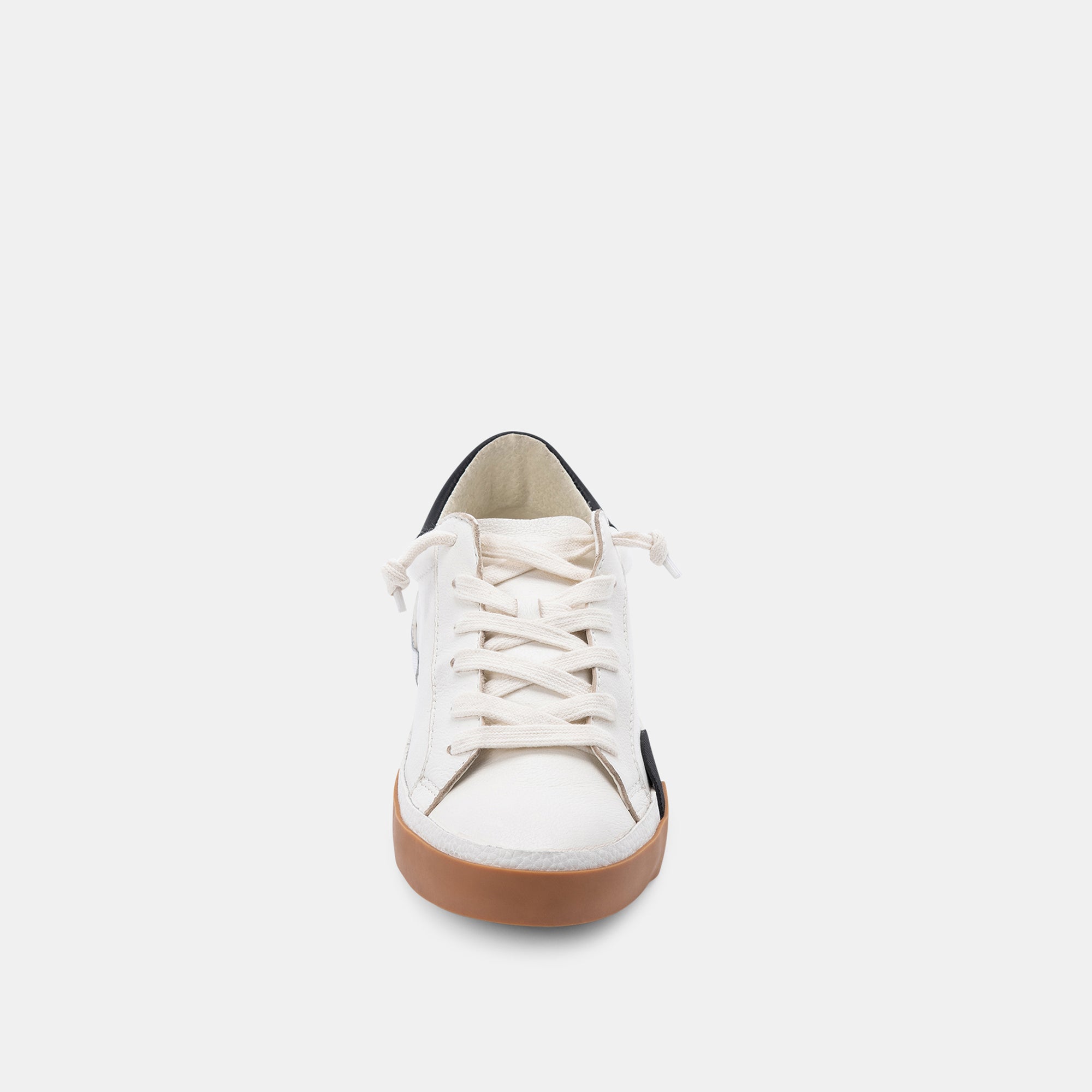 Zina Wide Sneakers White Black Leather | Women Dolce Vita