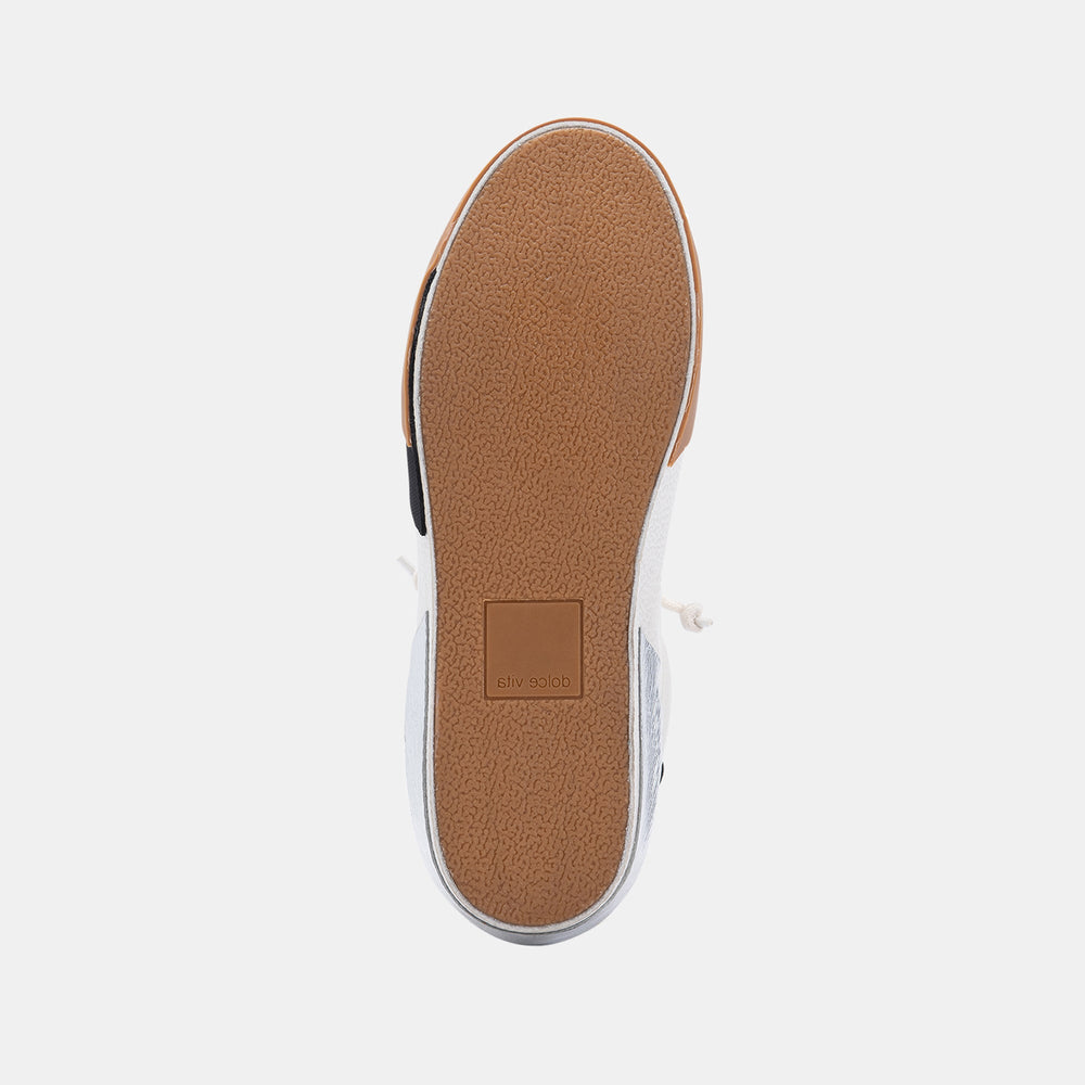 Zina Wide Sneakers White Black Leather | Women Dolce Vita