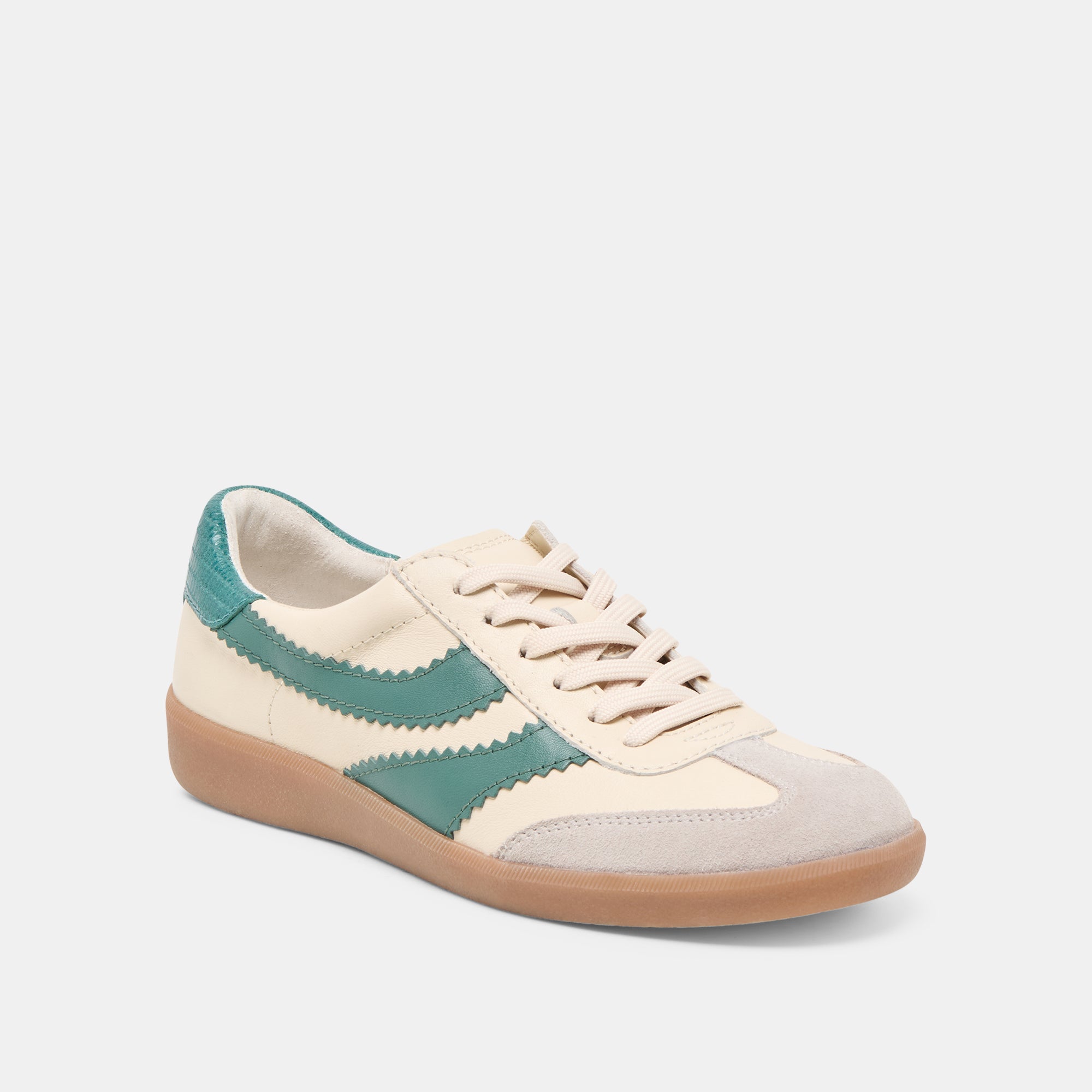 Merit White Green Leather Sneakers | Women Dolce Vita
