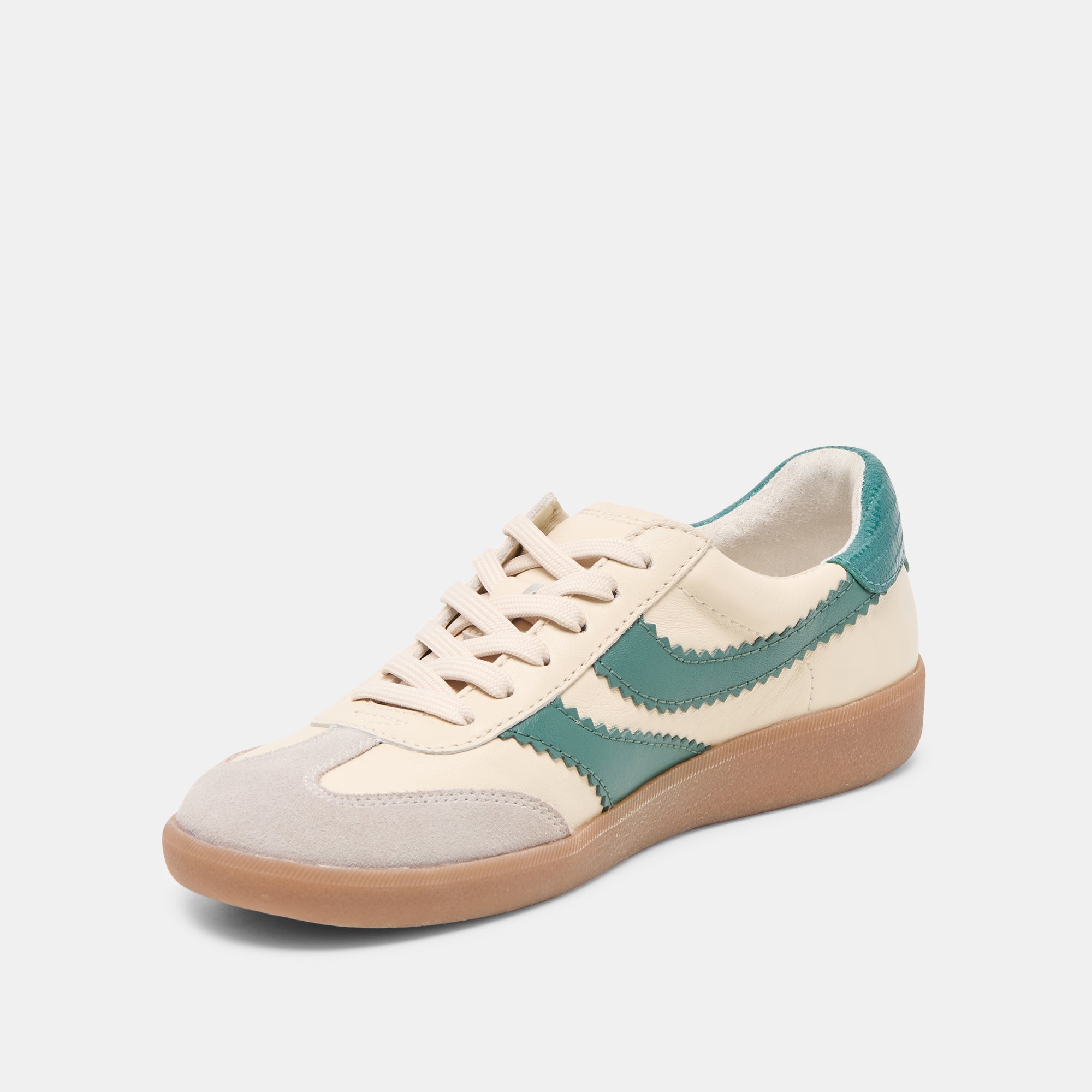 Merit White Green Leather Sneakers | Women Dolce Vita
