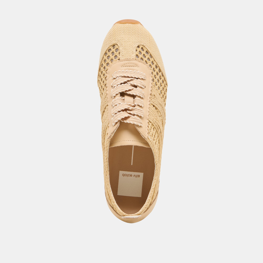 Dream Lt Natural Woven Raffia Sneakers | Women Dolce Vita
