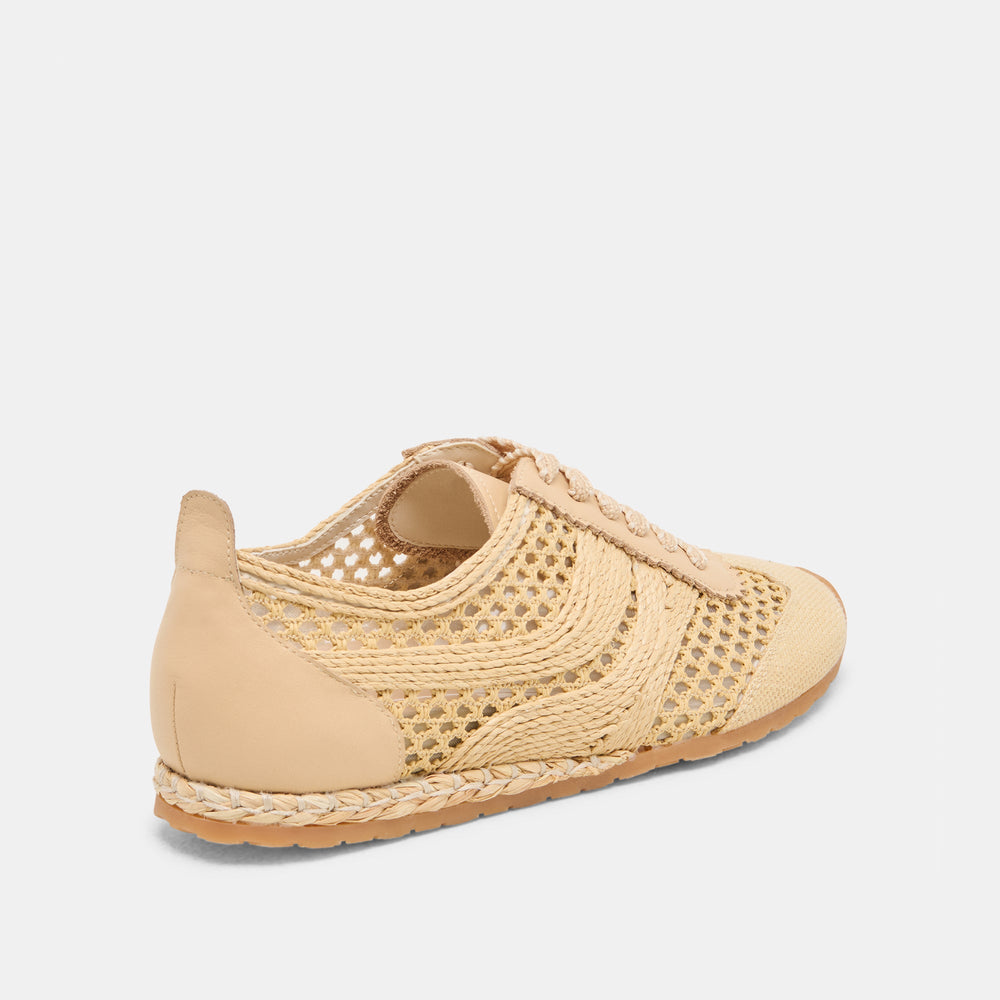 Dream Lt Natural Woven Raffia Sneakers | Women Dolce Vita