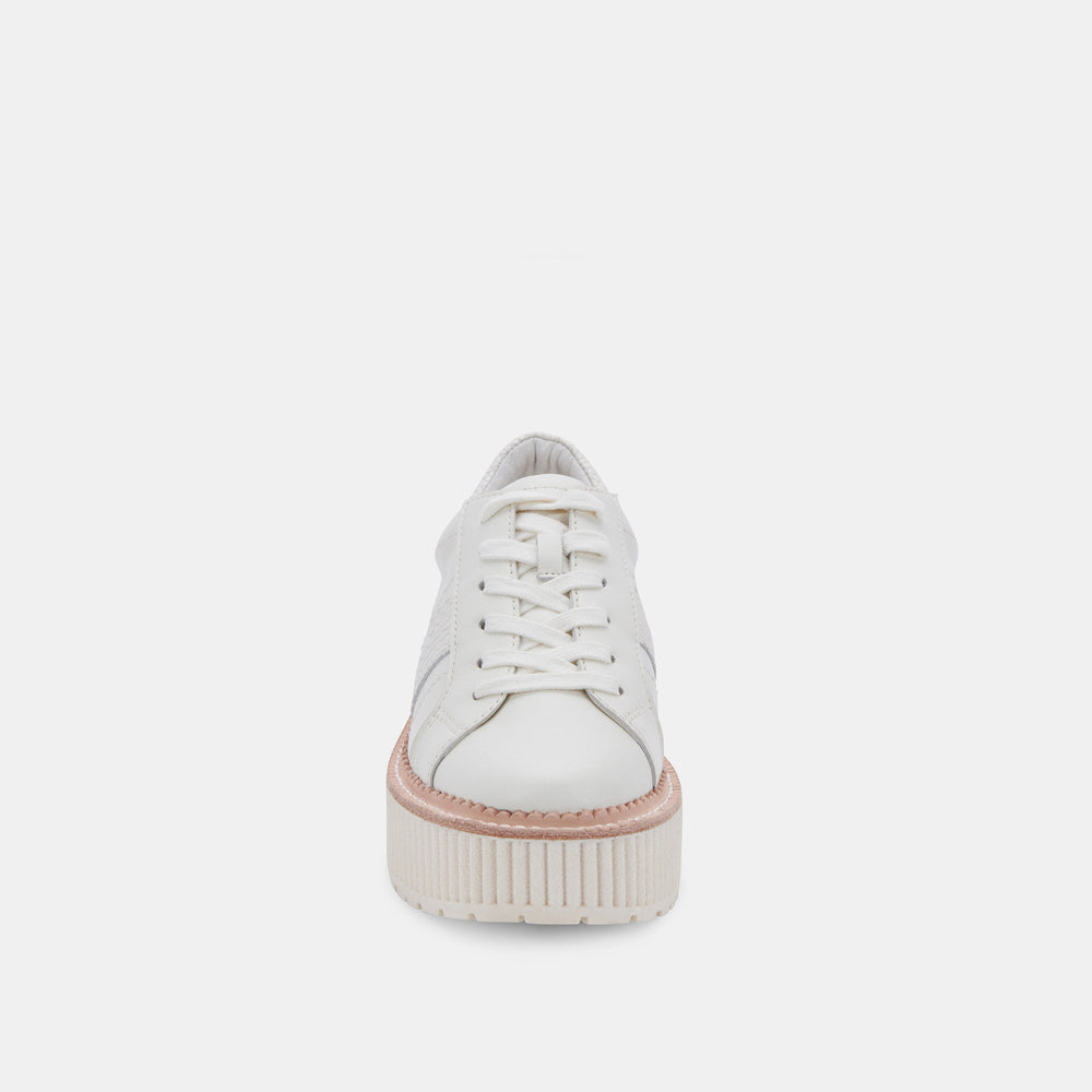 TIGER SNEAKERS WHITE LEATHER | Women Dolce Vita
