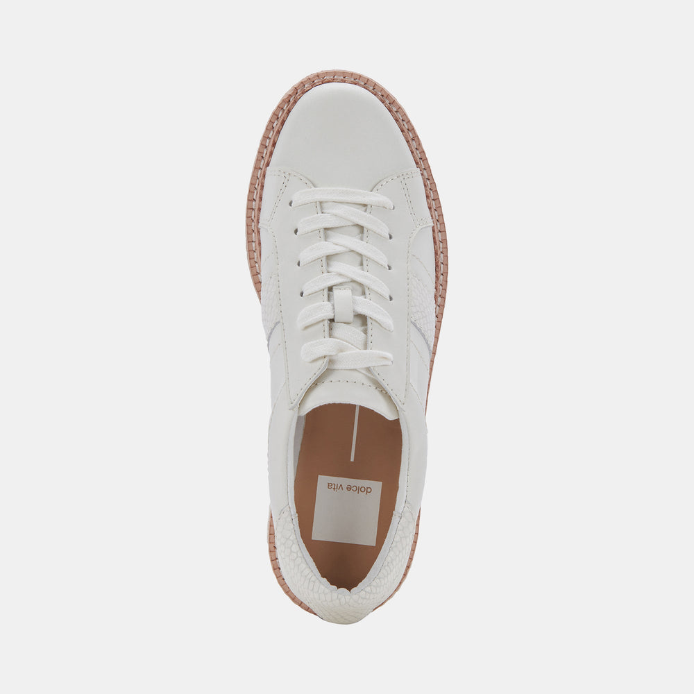 TIGER SNEAKERS WHITE LEATHER | Women Dolce Vita