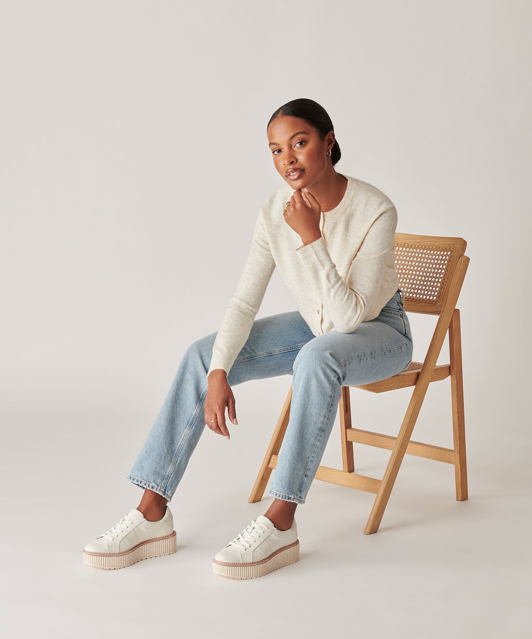 TIGER SNEAKERS WHITE LEATHER | Women Dolce Vita