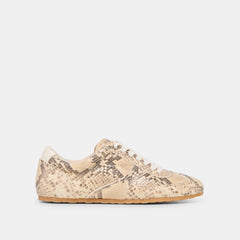 Dorie Natural Snake Embossed Leather Sneakers | Dolce Vita Women