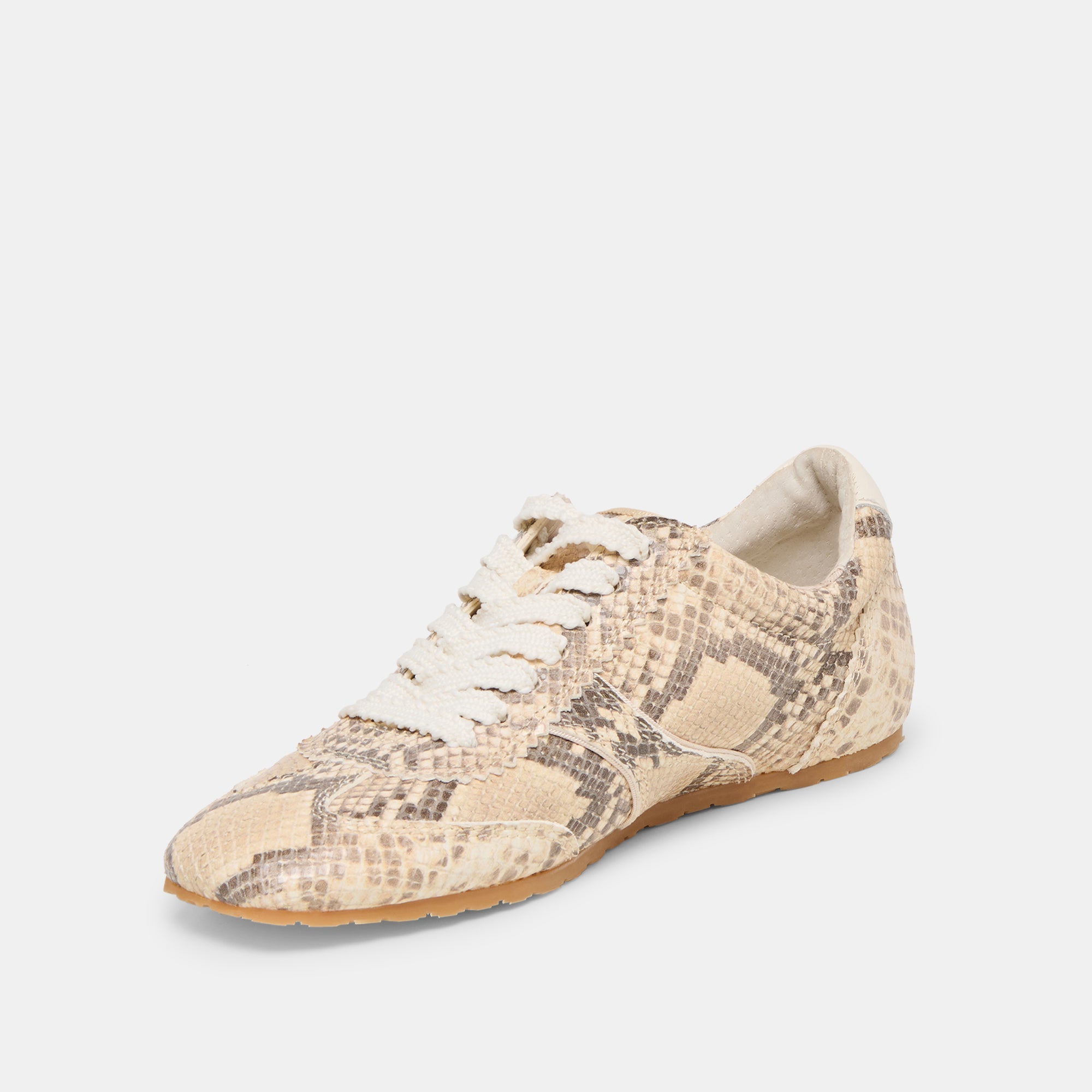 Dorie Natural Snake Embossed Leather Sneakers | Dolce Vita Women