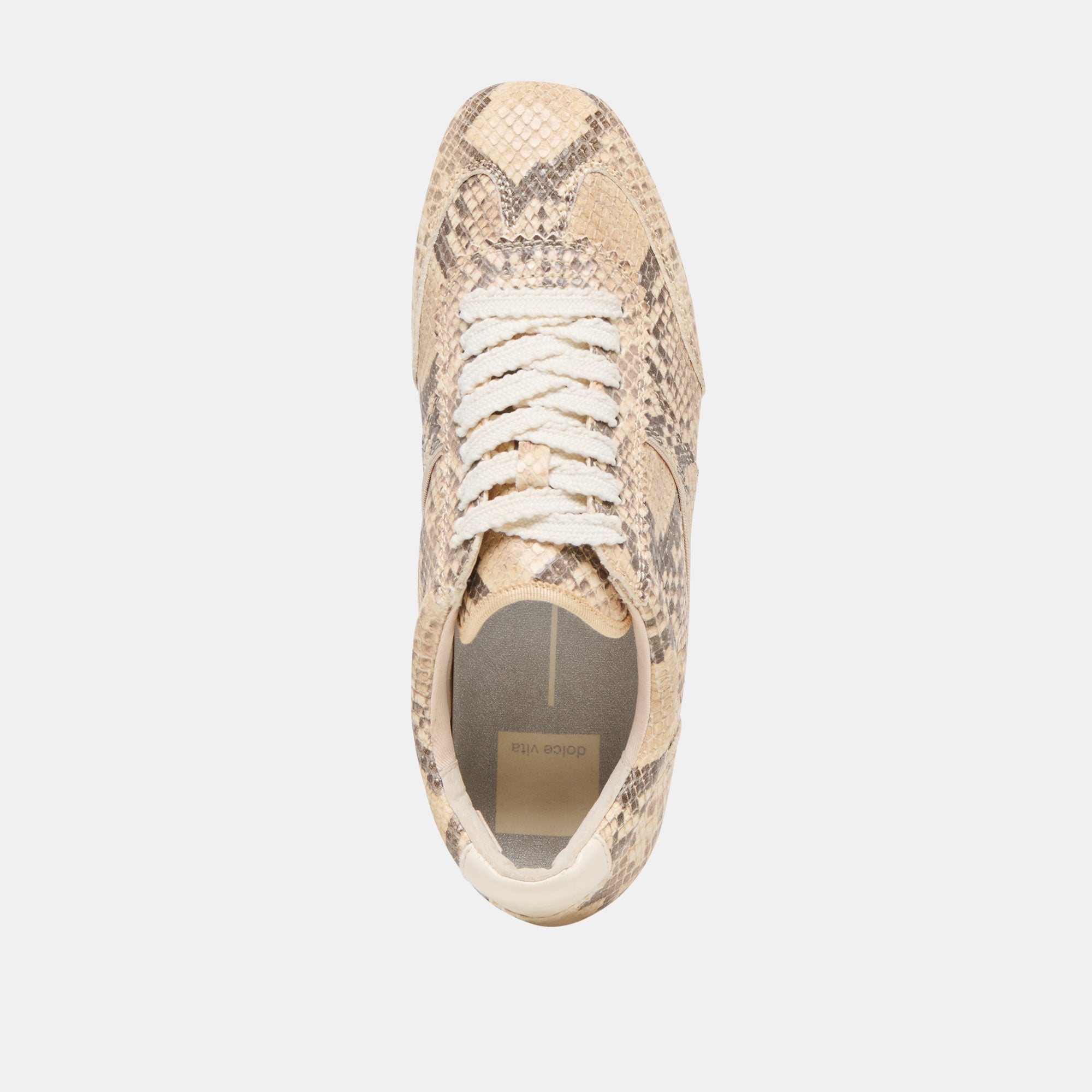 Dorie Natural Snake Embossed Leather Sneakers | Dolce Vita Women