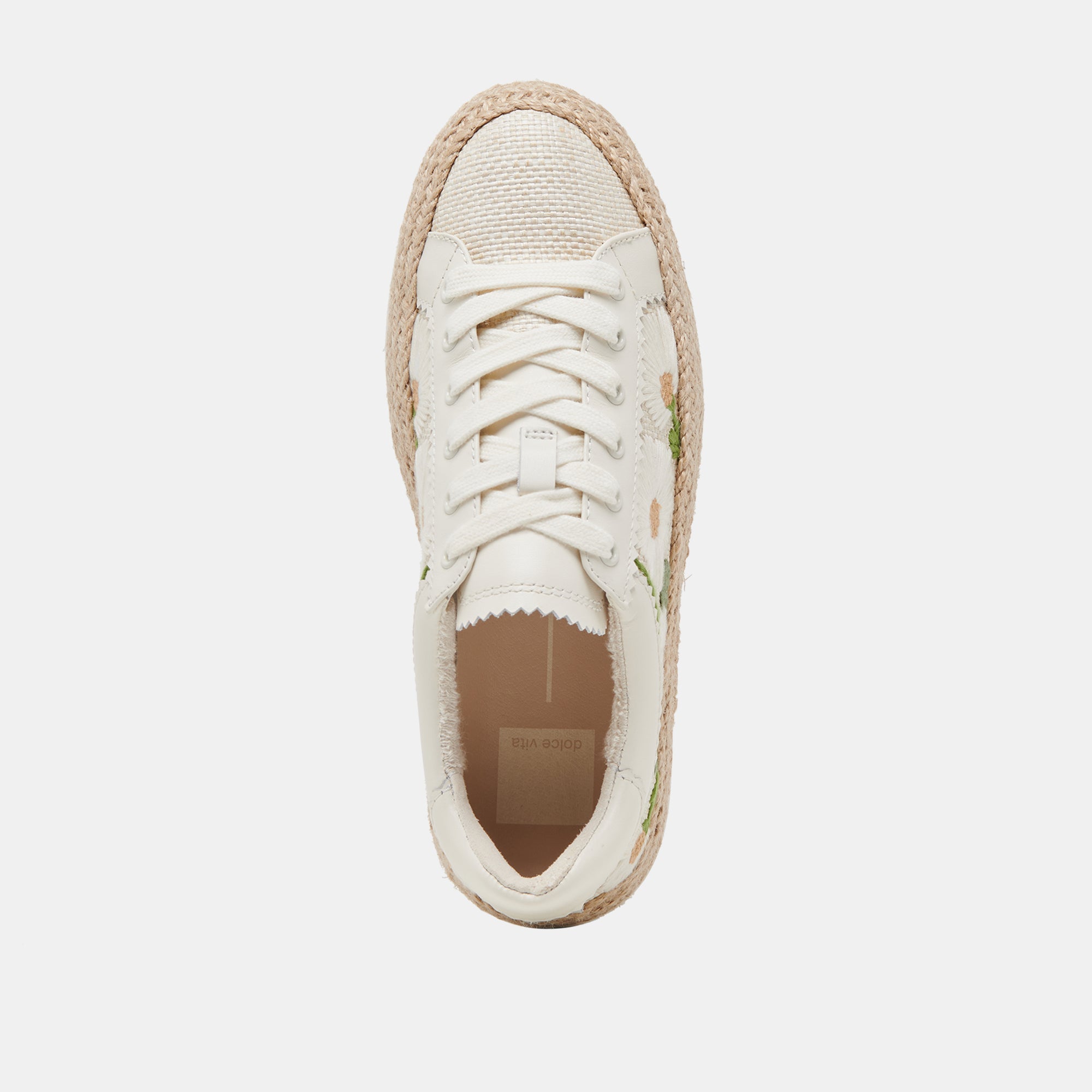 AZALIA SNEAKERS WHITE FLORAL RAFFIA | Women Dolce Vita
