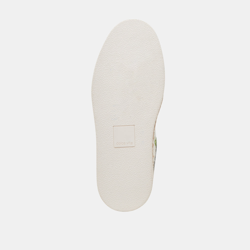 AZALIA SNEAKERS WHITE FLORAL RAFFIA | Women Dolce Vita