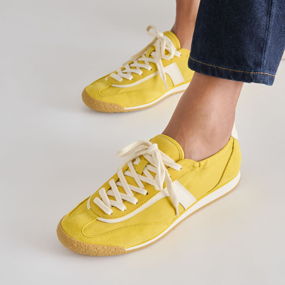 Sariya Yellow Nylon Sneakers | Dolce Vita Women