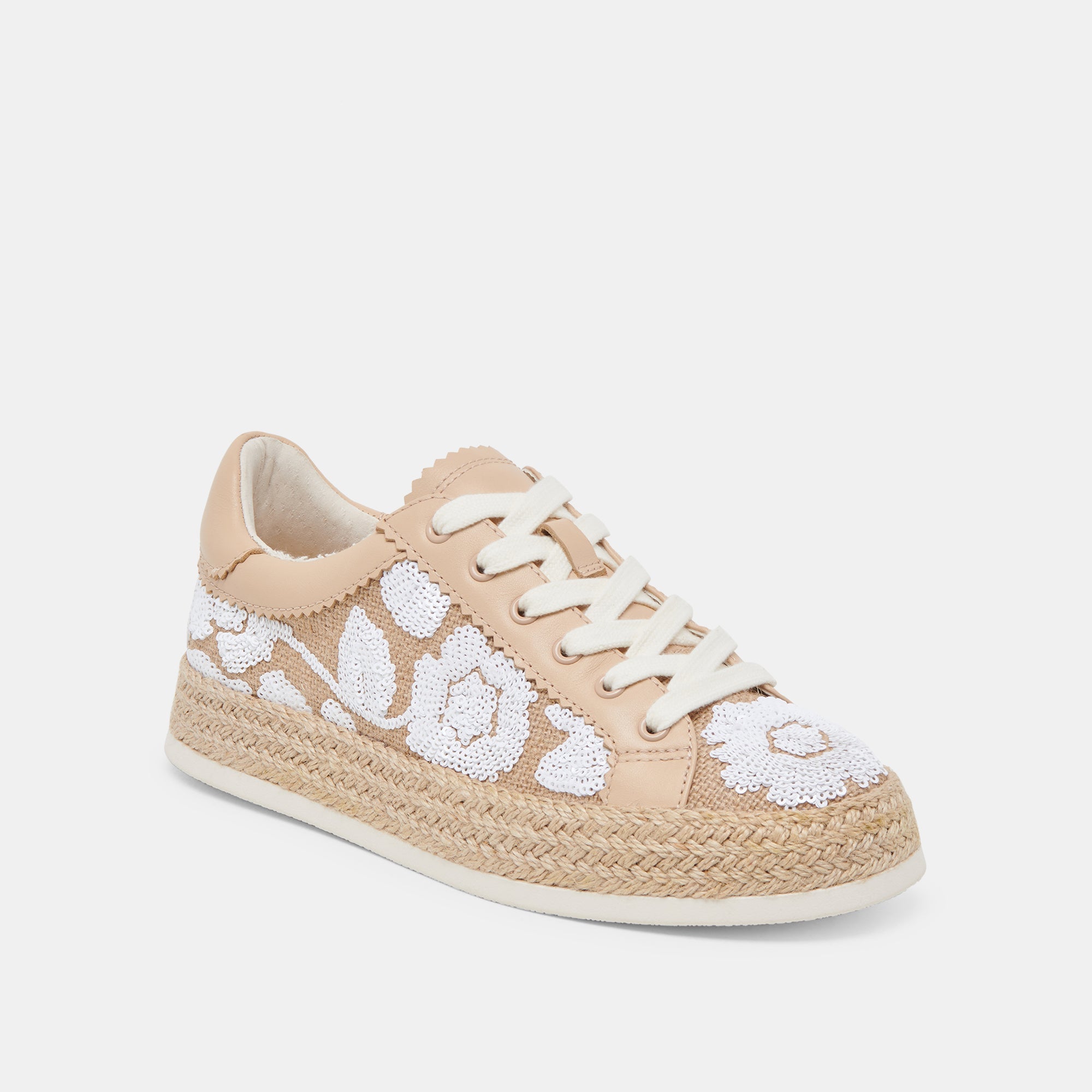 AZALIA SNEAKERS NATURAL MULTI FLORAL SEQUIN | Women Dolce Vita