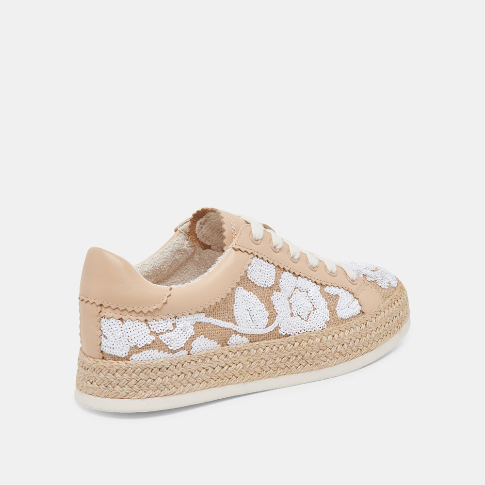 AZALIA SNEAKERS NATURAL MULTI FLORAL SEQUIN | Women Dolce Vita