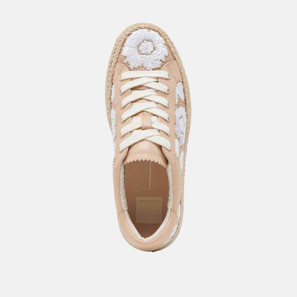 AZALIA SNEAKERS NATURAL MULTI FLORAL SEQUIN | Women Dolce Vita