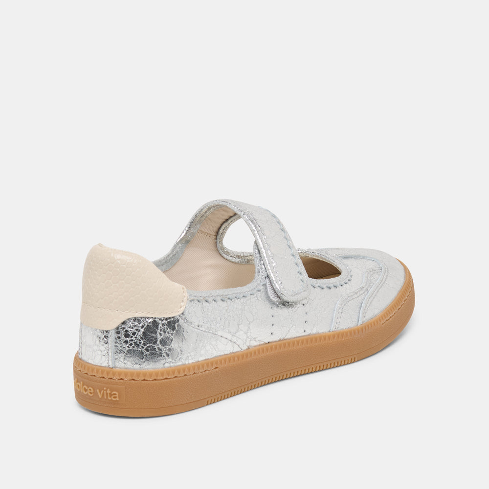 Nanet Silver Leather Sneakers | Women Dolce Vita